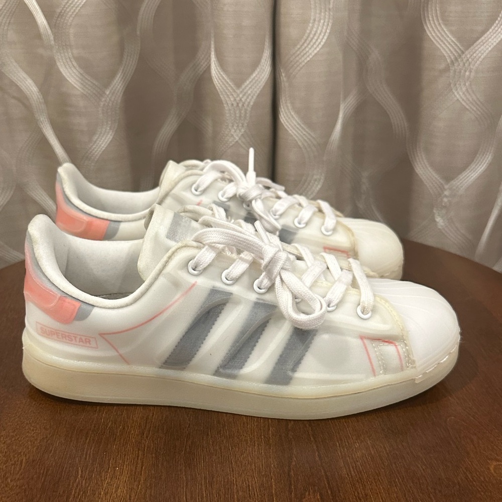 Men’s Adidas Superstar FutureShell White and Pink Sneakers